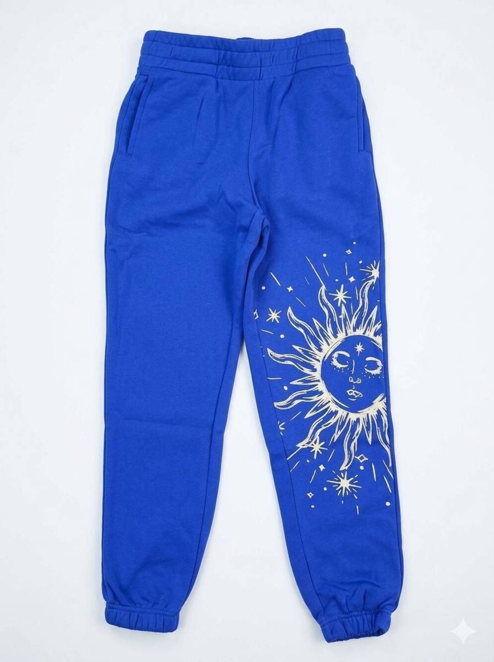 🔸️NWT Metro Blue Graphic Celestial Sun Fleece Lined Jogger Pants Small